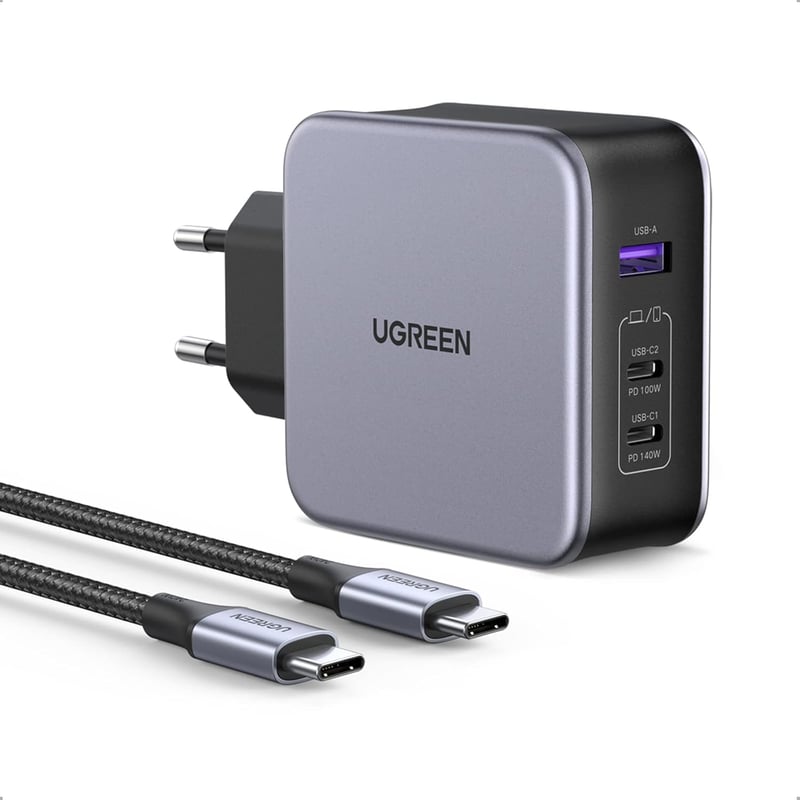 UGREEN Nexode 140W USB C GaN Töltő 3-Portos - MacBook Pro, Dell XPS, iPhone, Galaxy Telefonokkal Kompatibilis PD 3.1 Gyorstöltő Adapter

AI: