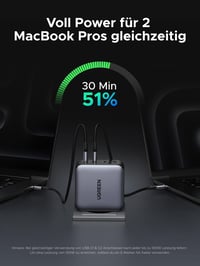 Nabíjačka UGREEN Nexode 200W USB-C, 4-portový GaN sieťový adaptér, rýchle nabíjanie PD3.1 140W, pre MacBook, iPhone a zariadenia Galaxy 2