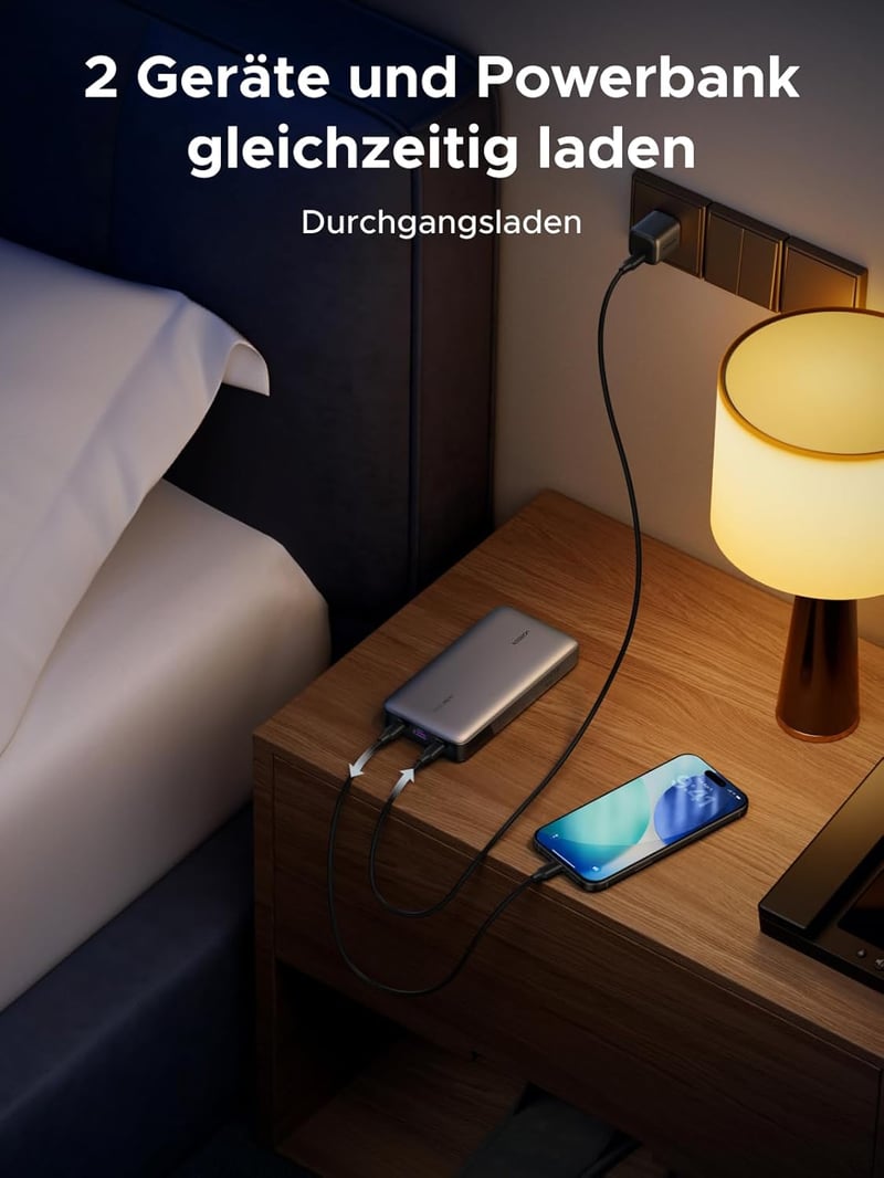 UGREEN Nexode 25000 mAh Power Bank 145W - 3 portos külső akkumulátor digitális kijelzővel, MacBook, iPhone, Galaxy készülékekhez