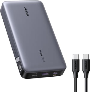 UGREEN Nexode 25000 mAh Power Bank 145W - 3-portna eksterna baterija s digitalnim zaslonom, za MacBook, iPhone, Galaxy uređaje