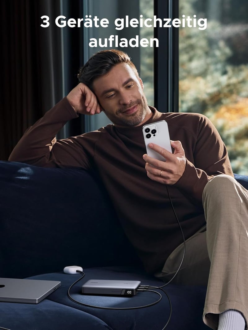 UGREEN Nexode 25000 mAh Power Bank 145W - 3 portos külső akkumulátor digitális kijelzővel, MacBook, iPhone, Galaxy készülékekhez