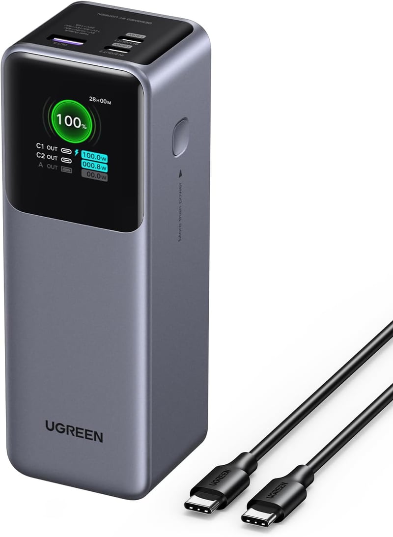 UGREEN Nexode 25000mAh 200W Power Bank 3 portos USB-C gyorstöltő iPhone MacBook Galaxy