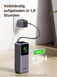 Power banka UGREEN Nexode Pro 20000 mAh so 165W rýchlym nabíjaním a 65 cm zaťahovacím káblom pre iPhone 17/16/15, Galaxy S25, MacBook a notebooky Dell 6