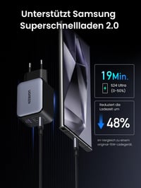 UGREEN Nexode X 65W USB-C GaN mini nabíjačka, 3-portová, PD PPS 45W rýchlonabíjačka, kompatibilná s MacBook Air M2, iPhone a Galaxy S25 6
