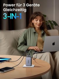 Nabíjačka UGREEN Nexode X USB-C 100W Mini GaN, 3-portová rýchlonabíjačka PD PPS, kompatibilná s MacBook Pro, iPhone 17 a Galaxy S25 Ultra 4
