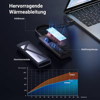 UGREEN NVMe M.2 SSD ház USB 3.2 Gen2 10 Gbps, 2230/2242/2260/2280 - ezüst 4