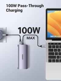 UGREEN Revodok 10-in-1 USB-C Dokkoló Állomás Kettős Kijelzővel - HDMI, VGA, 3 USB 3.0, 100W PD, Ethernet - MacBook, Surface Kompatibilis 3