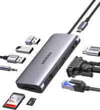 UGREEN Revodok 10-in-1 USB-C Dokkoló Állomás Kettős Kijelzővel - HDMI, VGA, 3 USB 3.0, 100W PD, Ethernet - MacBook, Surface Kompatibilis 4