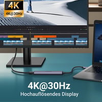 UGREEN Revodok 105 USB-C Hub 100W PD Töltéssel, 4K HDMI, 3x USB-A Port Multiport Adapter MacBook iPad iPhone Samsung Laptop 3