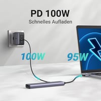 UGREEN Revodok 105 USB-C Hub 100W PD Töltéssel, 4K HDMI, 3x USB-A Port Multiport Adapter MacBook iPad iPhone Samsung Laptop 4