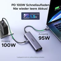 UGREEN Revodok 1061 USB C Hub Ethernet Dokkoló - 4K HDMI, 100W PD, 3 USB-A Port, Gigabit LAN, iPhone 17, MacBook, iPad, Surface, Galaxy Komp 4