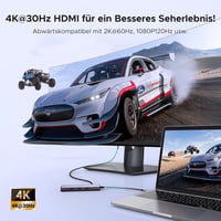 UGREEN Revodok 1061 USB C Hub Ethernet Dokkoló - 4K HDMI, 100W PD, 3 USB-A Port, Gigabit LAN, iPhone 17, MacBook, iPad, Surface, Galaxy Komp 3