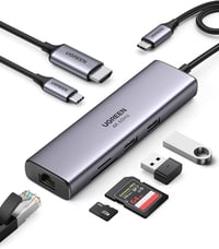 UGREEN Revodok 107 USB-C Hub 7 az 1-ben - 4K 60Hz HDMI, Ethernet, 100W PD, SD/TF, 2 USB 3.0 - iPhone, MacBook, iPad, Surface kompatibilis 1