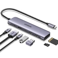 UGREEN Revodok 1071 USB C Hub 7 az 1-ben - 4K HDMI, 100W PD, USB 3.0, SD/TF Kártyaolvasó - iPhone, MacBook, iPad, Surface, Galaxy, Steam Dec 1