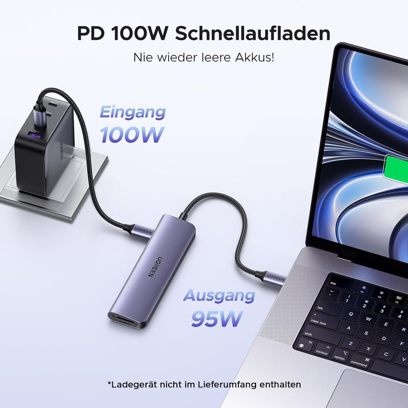 UGREEN Revodok 1071 USB C Hub 7 az 1-ben - 4K HDMI, 100W PD, USB 3.0, SD/TF Kártyaolvasó - iPhone, MacBook, iPad, Surface, Galaxy, Steam Dec