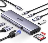 UGREEN Revodok 109 USB-C Hub 9-in-1 - 4K 60Hz HDMI, 100W PD, Gigabit Ethernet, SD/TF Kártyaolvasó, MacBook, iPhone, iPad, Surface Pro Kompat 1