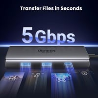UGREEN Revodok 206 USB C Hub Dokkoló - Kettős 4K HDMI, 3 USB Port, 100W Gyorstöltés - Kompatibilis MacBook, Surface, ThinkPad, Zenbook Eszkö 7