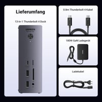 Dokovacia stanica UGREEN Revodok Max 213 Thunderbolt 4, 40 Gb/s, 13 v 1, duálne 4K 60 Hz, 90 W nabíjanie, 2,5 Gb/s Ethernet, SD 4.0, 3,5 mm jack 8