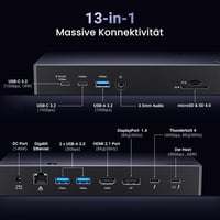 UGREEN Revodok Max 313 Thunderbolt 4 dokkoló 13 az 1-ben, 140W töltéssel 2