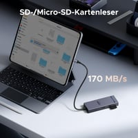 USB-C hub UGREEN Revodok Pro 108, 10 Gb/s, HDMI 4K@60Hz, USB 3.2, čítačka SD/TF kariet, PD 100 W, dokovacia stanica pre MacBook, Surface a iPad Pro 6