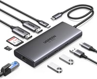 UGREEN Revodok Pro 210 USB C Dokkoló Állomás - 10 az 1-ben Hub, Kettős 4K HDMI, Gigabit Ethernet, 100W Gyorstöltés, SD/TF Kártyaolvasó, MacB 1