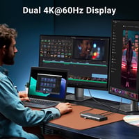 UGREEN Revodok Pro 210 USB C Dokkoló Állomás - 10 az 1-ben Hub, Kettős 4K HDMI, Gigabit Ethernet, 100W Gyorstöltés, SD/TF Kártyaolvasó, MacB 3