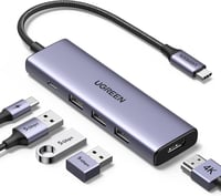 UGREEN Revodok USB-C Hub 100W PD, 4K HDMI, 3x USB 3.0 - MacBook, iPad, iPhone 15 1
