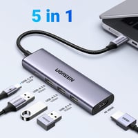 UGREEN Revodok USB-C Hub 100W PD, 4K HDMI, 3x USB 3.0 - MacBook, iPad, iPhone 15 6
