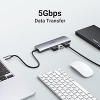 UGREEN Revodok USB-C Hub 6 az 1-ben 4K HDMI, SD/TF olvasó, ezüst 3