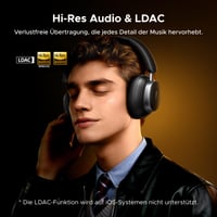 Bezdrôtové slúchadlá UGREEN Studio Pro Bluetooth 6.0 cez uši s aktívnym potlačením hluku, Hi-Res LDAC, 120-hodinovou výdržou batérie, priestorovým zvukom, 5 mikrofónmi a funkciou Dual Link 2