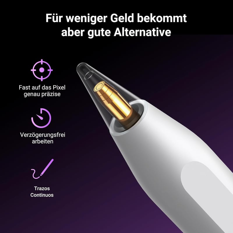 UGREEN Stylus Ceruza iPad-hez Mágneses Vezeték Nélküli Töltés Dőlésszög Érzékelés iPad Pro 11" 12.9" iPad Air Kompatibilis Fehér