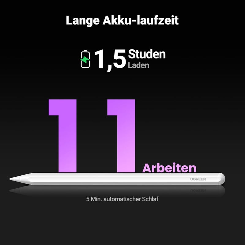 UGREEN Stylus Ceruza iPad-hez Mágneses Vezeték Nélküli Töltés Dőlésszög Érzékelés iPad Pro 11" 12.9" iPad Air Kompatibilis Fehér