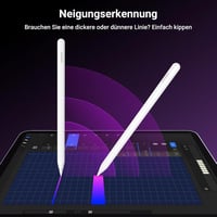 UGREEN Stylus Ceruza iPad-hez Mágneses Vezeték Nélküli Töltés Dőlésszög Érzékelés iPad Pro 11" 12.9" iPad Air Kompatibilis Fehér 2