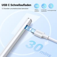 UGREEN Stylus Pen iPad 2018-2024 USB-C Gyors Töltés Tenyérelutasítás Dönthető 2