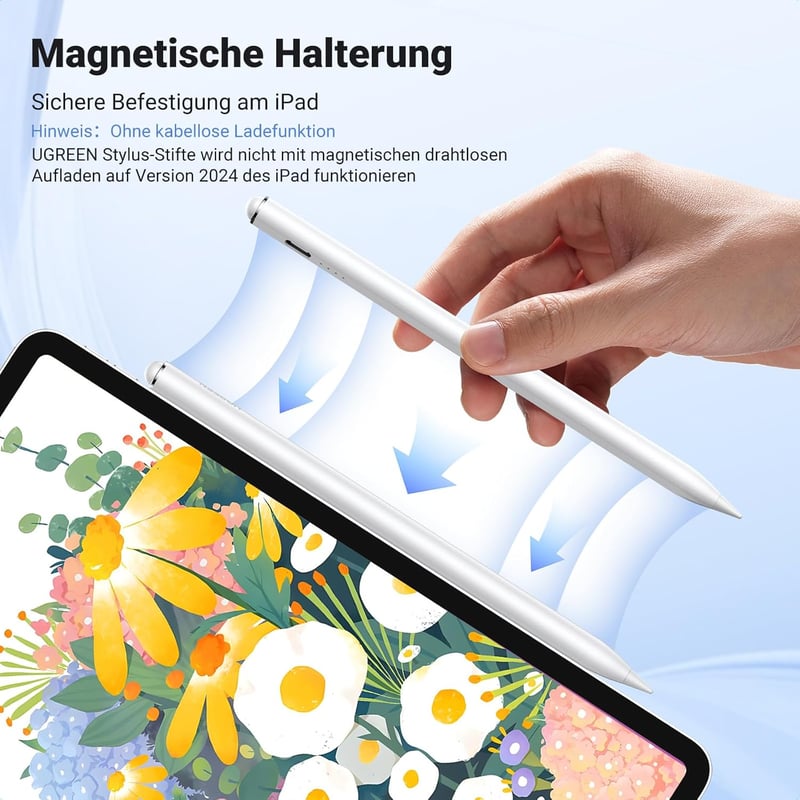 UGREEN Stylus Pen iPad 2018-2024 USB-C Gyors Töltés Tenyérelutasítás Dönthető