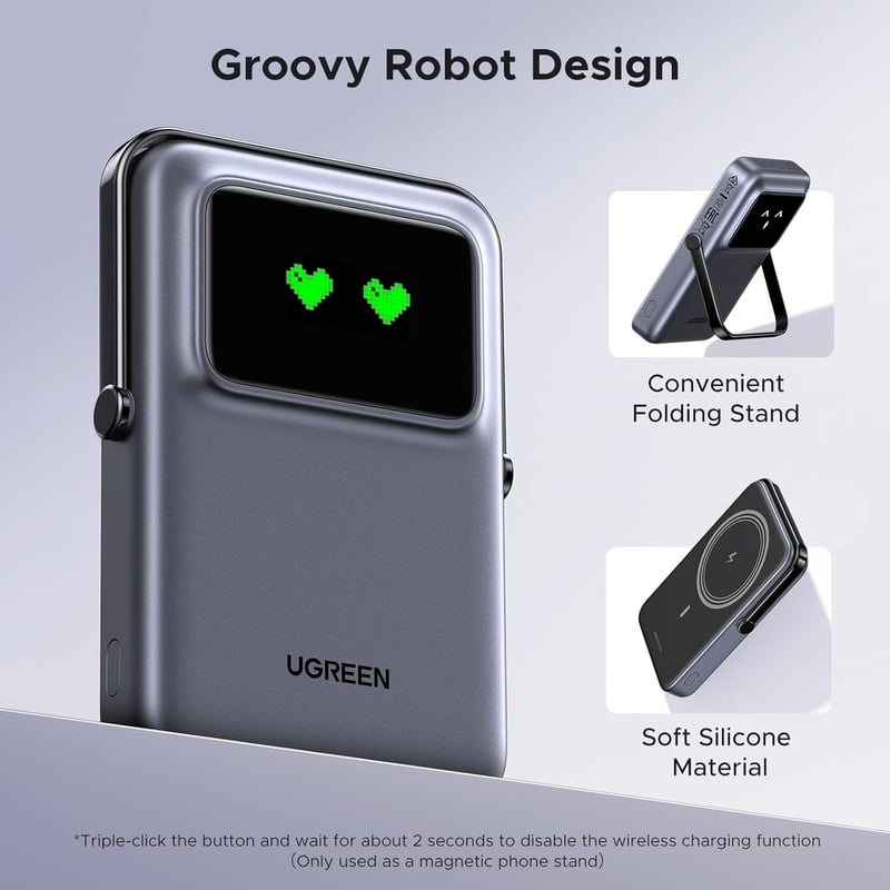 UGREEN UNO 10000mAh Mágneses Wireless Powerbank 20W USB-C iPhone 12-17 Pro Max