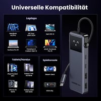 UGREEN Uno 6 az 1-ben USB-C Hub 10Gbps 4K HDMI MacBook iPad Surface 7