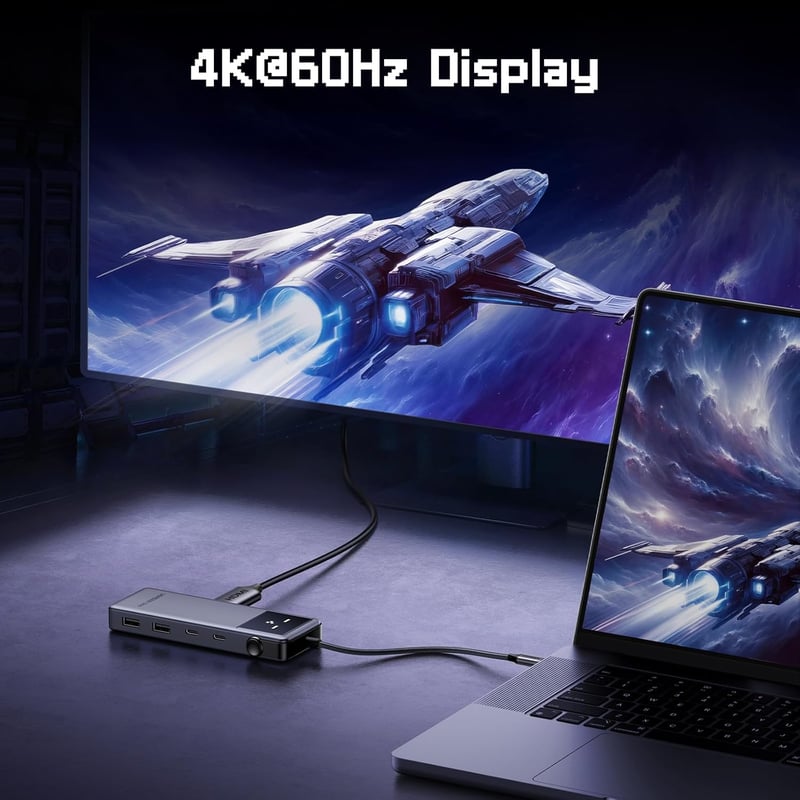 UGREEN Uno 6 az 1-ben USB-C Hub 10Gbps 4K HDMI MacBook iPad Surface