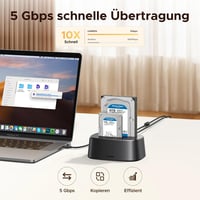 Stație de andocare UGREEN USB 3.0 cu două sloturi pentru HDD sau SSD SATA de 2.5 și 3.5 inchi, 5 Gbps, cu clonare offline UASP 4