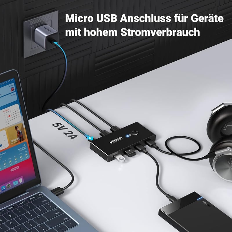 UGREEN USB 3.0 Switch - 2 PC 4 Kimenet Váltó Fekete - Billentyűzet, Egér, Nyomtató és Scanner Megosztó Eszköz Kábellel

AI: UGREEN USB 3.0 S