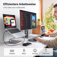 UGREEN USB 3.0 Switch - 2 PC 4 Kimenet Váltó Fekete - Billentyűzet, Egér, Nyomtató és Scanner Megosztó Eszköz Kábellel

AI: UGREEN USB 3.0 S 2
