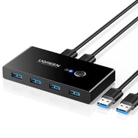 UGREEN USB 3.0 Switch - 2 PC 4 Kimenet Váltó Fekete - Billentyűzet, Egér, Nyomtató és Scanner Megosztó Eszköz Kábellel

AI: UGREEN USB 3.0 S 1