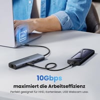 UGREEN USB 3.2 Hub Ethernet Adapter 2x USB-C 2x USB-A RJ45 Gigabit Hálózati Adapter 4