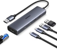 UGREEN USB 3.2 Hub Ethernet Adapter 2x USB-C 2x USB-A RJ45 Gigabit Hálózati Adapter 1