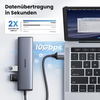 UGREEN USB 3.2 Hub Ethernet Adapter 2x USB-C 2x USB-A RJ45 Gigabit Hálózati Adapter 3