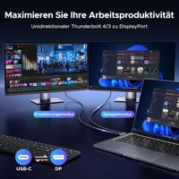 UGREEN USB-C DisplayPort 1.4 kábel 8K 60Hz, Thunderbolt 4/3 kompatibilis MacBook iPad 4