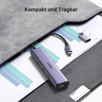 UGREEN USB C Ethernet Adapter 3 USB Porttal - Hálózati Adapter iPhone 15, Galaxy S24, MacBook, iPad Pro, Surface és Steam Deck Eszközökhöz 8