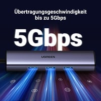 UGREEN USB C Ethernet Adapter 3 USB Porttal - Hálózati Adapter iPhone 15, Galaxy S24, MacBook, iPad Pro, Surface és Steam Deck Eszközökhöz 3