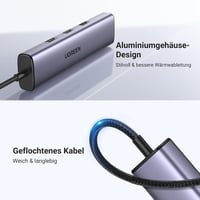UGREEN USB C Ethernet Adapter 3 USB Porttal - Hálózati Adapter iPhone 15, Galaxy S24, MacBook, iPad Pro, Surface és Steam Deck Eszközökhöz 7