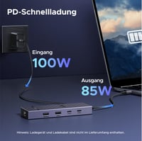 USB-C rozbočovač UGREEN s DisplayPortom, dokovacia stanica s prenosom dát USB 3.2 10 Gb/s 6